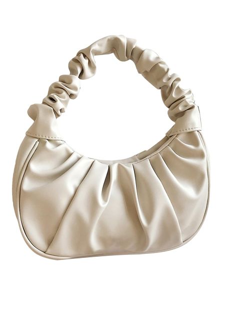 PRICES MAY VARY. Material: This hobo handbag made of PU Leather Design: cloud ruched bag, small clutch purse, trendy shoulder bag Suitable for beach, vacation, holiday, night going out, date, party, street, work, club, travel or casual daily wear Dimension: 2.8IN" (W) x 6.7IN" (H) x 11IN " (L), Handle Height: 6.7IN Please refer to the size guide of Product Measurement which we provide in our photos (not body size) Size Chart:（Product Measurement）  one-size:Bag Height:6.7IN,Bag Length:11.0IN,Bag Ruched Bag, Dumpling Bag, Trendy Shoulder Bag, Small Clutch, Bag Cute, How To Make Handbags, Tote Handbag, Hobo Handbags, Body Size