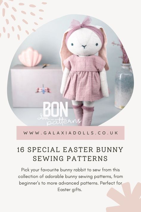 Pick your favourite bunny pattern to sew for someone special! #easter #sewingproject #sewingpatterns #sewing Diy Stuffed Bunny Pattern Free Sewing, Free Rabbit Sewing Pattern, Bunny Pattern Sewing Free, Fabric Bunny Pattern, Free Bunny Sewing Pattern, Bunny Doll Pattern Free Sewing, Bunny Sewing Pattern Free, Doll Patterns Free Sewing, Rabbit Sewing