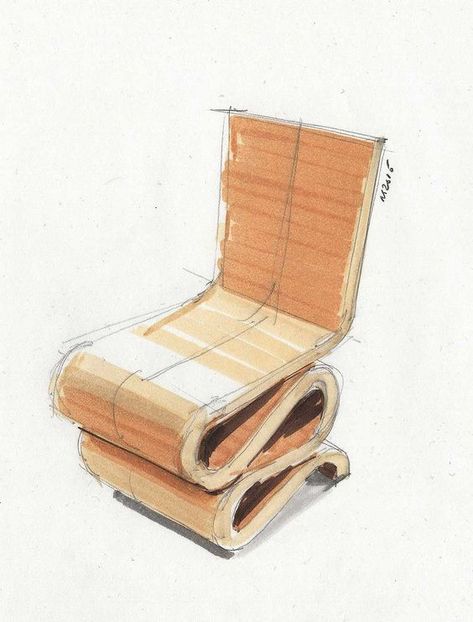 Design Furniture Furniture Sketches, Sketches Inspiration, Cardboard Chair, Interior Design Courses Online, Chair Drawing, Furniture Sketch, Furniture Design Sketches, Interior Architecture Drawing, Interior Design Courses