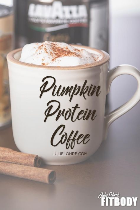 Pumpkin Protein Coffee, Protein Coffee Creamer, Protein Coffee Recipes, Diet Deserts, Espresso Corner, Pumpkin Protein Shake, Fall Coffee Recipes, Drinks Breakfast, Macro Food