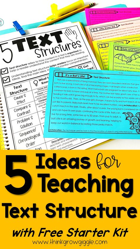 If you're teaching text structure, these 5 ideas are GAME CHANGERS! When reading nonficiton material, students always need more practice. It's essential to ensure that your upper elementary students are diving deep into the structures of informational texts to build their comprehension skills. So, these five quick, simple tips and ideas will help you do this starting NOW. Click the pin to learn how to add these ideas into your language arts instruction! Text Structure Anchor Chart 5th Grade, Text Structure Anchor Chart 3rd, Teaching Text Structure, Text Structure Anchor Chart, College Instructor, Teaching Nonfiction, Nonfiction Text Structure, Text Structures, Reading Wonders