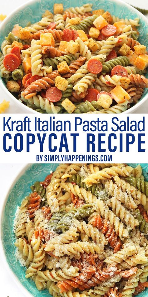 Suddenly Salad Recipe Copycat, Cold Pasta Salad With Italian Dressing, Italian Pasta Salad Recipes Cold, Kraft Pasta Salad, Suddenly Pasta Salad, Classic Italian Pasta Salad, Italian Dressing Pasta Salad, Salad Copycat, Classic Italian Pasta