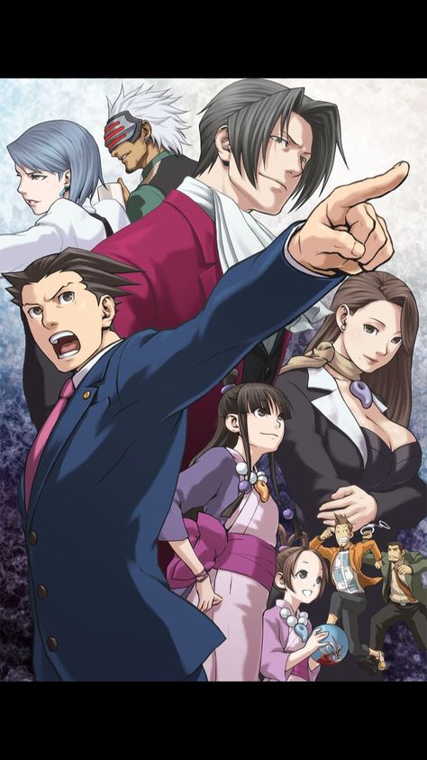 Ace Attorney trilogy HD Ace Attorney Wallpaper, Gamify Your Life, Phoenix Wright Ace Attorney, Miles Edgeworth, Apollo Justice, Professor Layton, Video Game Posters, Phoenix Wright, Tv Tropes