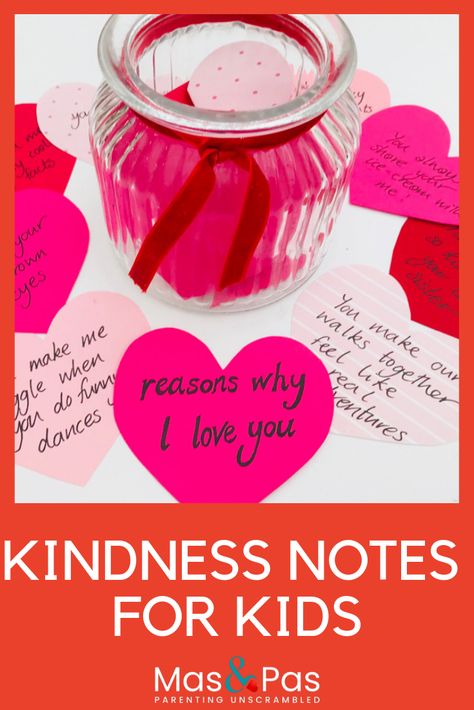 Let your children know you adore them and tell them about all their special qualities this Valentines Day (or any day!). These little kindness notes for kids could be stuck to your child’s bedroom door on the night before Valentine’s Day, so that they find them in the morning. Or you can pop them all in a jar so they can read all the reasons why you love them again and again. #parenting #valentines #kids Cute Valentine’s Day Ideas For Kids, Valentines For Children From Parents, Things I Love About You List Kids, Valentines Notes For Kids, Reasons I Love You For Kids, What I Love About You Kids, I Love You Because List Kids, Reasons Why I Love You Kids Door, What I Love About You Hearts For Kids