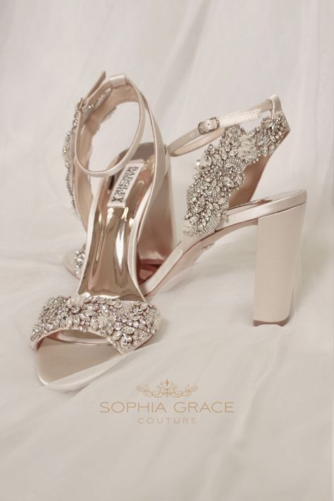 Bridal shoes block heel