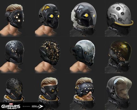 Guardians Of The Galaxy Game, Sci Fi Mask, Starlord Mask, Ekko League Of Legends, Sci-fi Helmet, Marvel Concept Art, Marvel Character Design, Cyberpunk Anime, Random Images