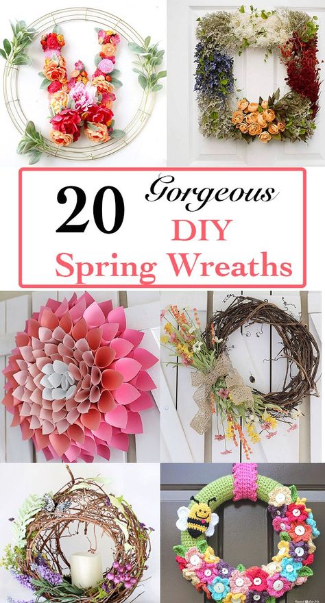 20 amazing DIY spring wreath ideas. Don't miss #4! Easy ideas to advanced ones too. Spring Wreath Ideas, Diy Frühling, Diy Spring Wreath, Homeward Bound, Spring Wreaths, Diy Spring, Wreath Tutorial, Spring Gifts, Spring Home Decor