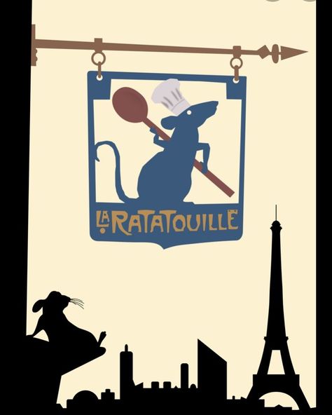 Ratatouille Decorations, Ratatouille Kitchen, Disney Magnets, Ratatouille Movie, Remy Ratatouille, Kitchen Mural, Ratatouille Disney, Painted Earth, Animated Movie Posters