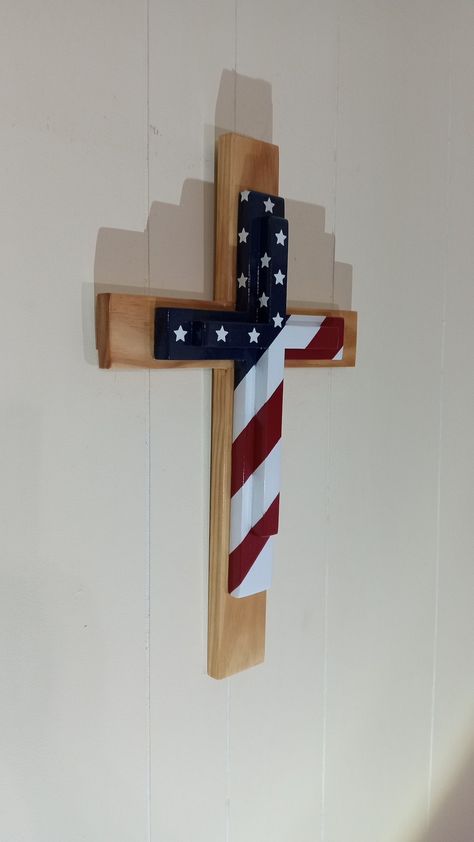 This Crucifixes & Crosses item is sold by ScottsmanWoodworks. Ships from Birmingham, AL. Listed on Jul 2, 2024 American Flag Cross, Wooden Cross Crafts, Woodwork Designs, Wood Working Projects, Honoring Veterans, Rustic Wood Furniture, Wooden Crosses, Cross Crafts, Wood Cross