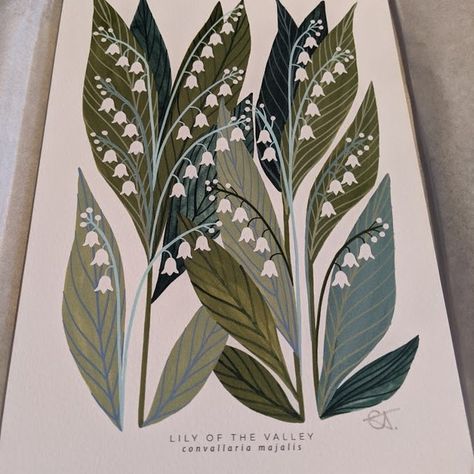 Bluebell Botanical Giclée Art Print // A5 or A4 Woodland | Etsy Folk Botanical Illustration, Art Deco Lily Of The Valley, Lily Of The Valley Plant, Lily Of The Valley Print, Lily Of The Valley Decor, Lily Of The Valley Illustration, Lily Of The Valley Painting, Botanical Exhibition, Lily Of The Valley Art