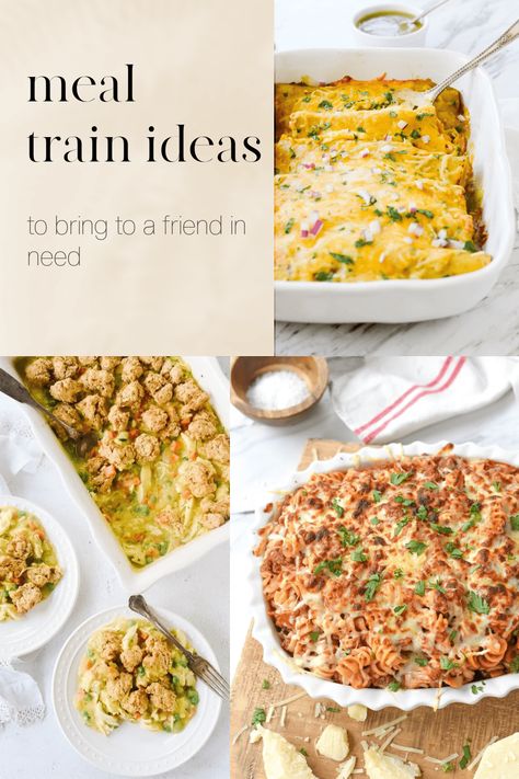 Healthy Meals To Take To Someone, Best Meal To Bring Someone, Meals For Care Packages, Meals To Make For Meal Train, Healthy Meal To Take To Someone, Low Carb Meal Train Ideas, Dinner For A Friend In Need, Dinner To Share With Friends, Mexican Meal Train Ideas