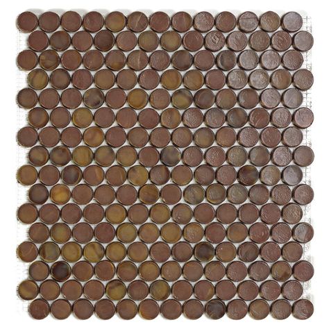 NG Milk Chocolate | Sicis Iridescent Glass Tiles, Iridescent Tile, Penny Round Mosaic, Mosaic Pots, Round Mosaic, Penny Round, Art Of Glass, Exterior Cladding, Mosaic Flooring