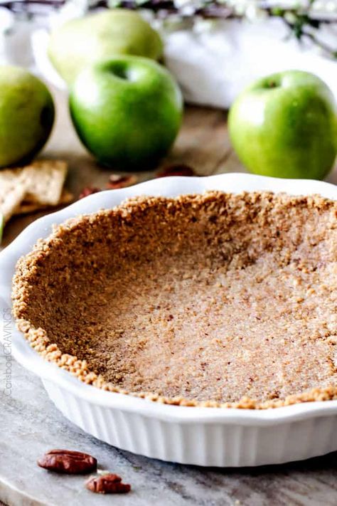 Pecan Crust Recipe, Creamy Key Lime Pie, Baked Graham Cracker Crust, Turtle Cheesecake Recipes, Graham Cracker Crust Recipe, Toffee Popcorn, Pecan Pie Crust, Pie Crust Recipe Easy, Philadelphia Torte