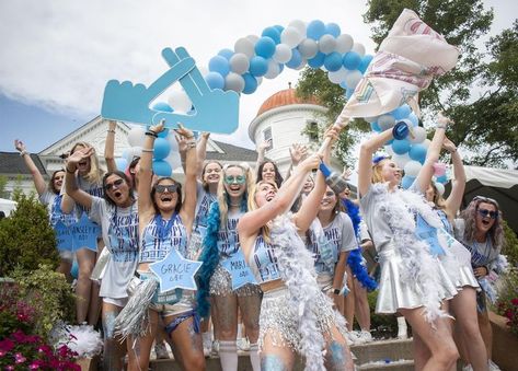 Cloud Sorority Theme, Match Made In Heaven Bid Day, On Cloud 9 Bid Day, Cloud 9 Bid Day, Sorority Themes, Sorority Bid Day, Bid Day Themes, Sorority Life, Cloud Nine