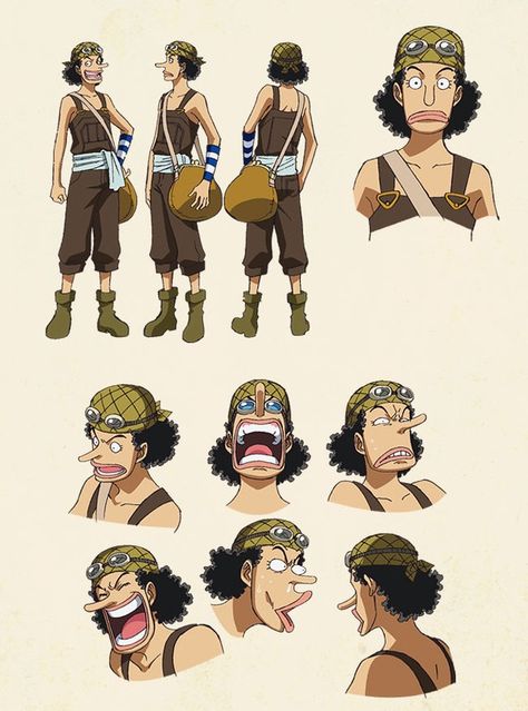 Usopp color sheets, Character design, Official reference, Settei Op Character Design, One Piece Reference Sheet, Usopp Reference, One Piece Character Design Sheet, Comic Character Sheet, One Piece Characters Design, Luffy Character Sheet, One Piece Reference Drawing, Usopp One Piece Drawing