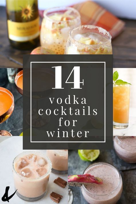 Vodka Holiday Drinks, Vodka Recipes Easy, Winter Vodka Cocktails, Fruit Infused Vodka, Easy Winter Cocktails, Vodka Drinks Easy, Vodka Mixed Drinks, Cocktails Vodka, Vodka Cocktails Easy