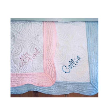 Monogram Baby Quilts Baby Adoption, Monogrammed Baby Quilt, Heirloom Baby Blankets, Personalized Baby Quilt, Monogram Quilt, Monogram Baby Blanket, Embroidery Blue, Pink Quilt, Monogram Baby