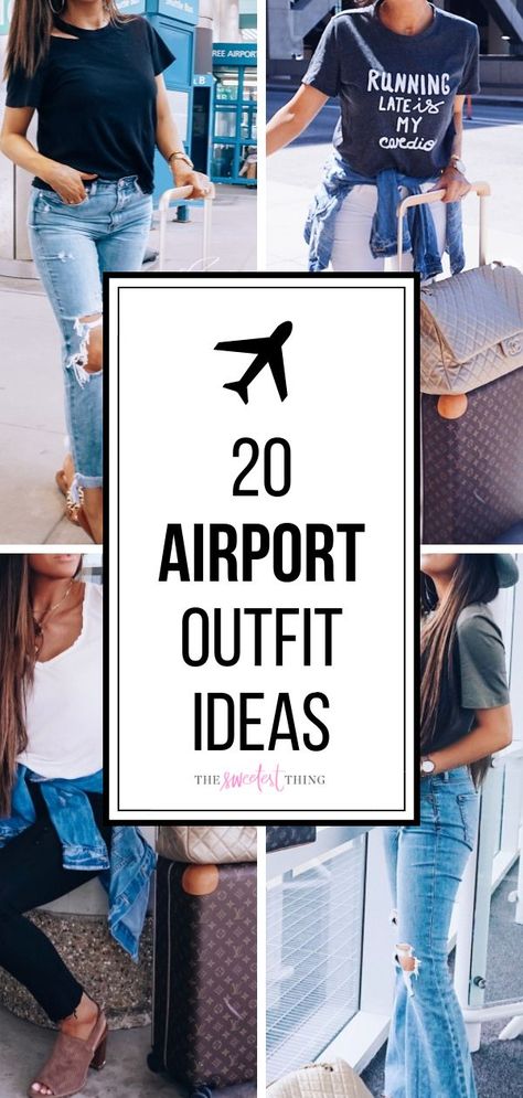 Travel Outfits Outfit For Traveling On Plane, Outfits For Plane Travel, What To Wear On A Plane, Summer Travel Outfit Women, Air Travel Outfits, Travel Outfits Summer, Travel Outfits Women, Emily Ann Gemma, Airport Outfit Ideas