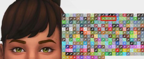 Sims 4 Cc Eyes, Color Sorting, Girls Girl, Making 10, Color Swatch, Sims 4 Cc, Eye Color, Green Eyes, Headache