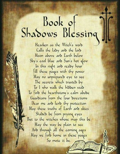 Book Of Shadows Blessing, Book Of Shadows Ideas, The Book Of Shadows, Gratitude Mindfulness, Halloween Spell Book, Halloween Spells, Charmed Book Of Shadows, Spells For Beginners, Wiccan Magic