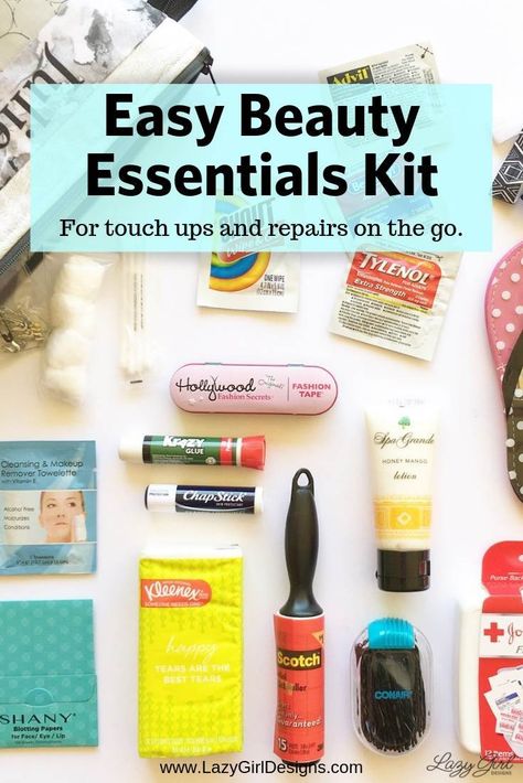 Put together the perfect beauty and first aid survival kit. Ideas and tips to make  three different essentials to get through the any day with ease and  confidence. Perfect for bridesmaid gifts and bridesmaid survival kits for the big day. #LazyGirlDesigns #FirstAidKit #BridemaidGifts Bridesmaid Emergency Kit, Survival Kit Ideas, Bridesmaids Essentials, Bridesmaid Kit, Bridesmaid Survival Kit, Lazy Girl Designs, Bridesmaid Diy, Handbag Sewing Patterns, Survival Bag