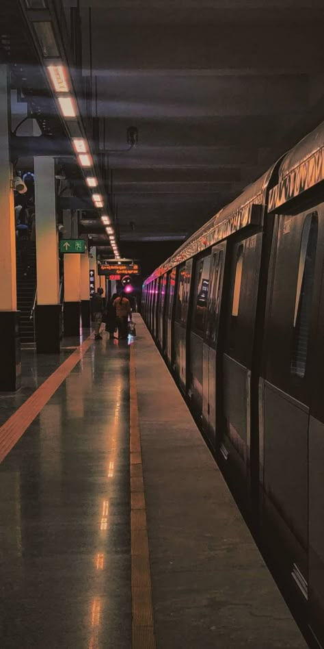 Kolkata Night Aesthetic, Delhi Aesthetic Night, Metro Station Aesthetic, Subway Wallpaper, Grid Wallpaper, Hd Background Download, We Bare Bears Wallpapers, Subway Train, Photo Album Quote