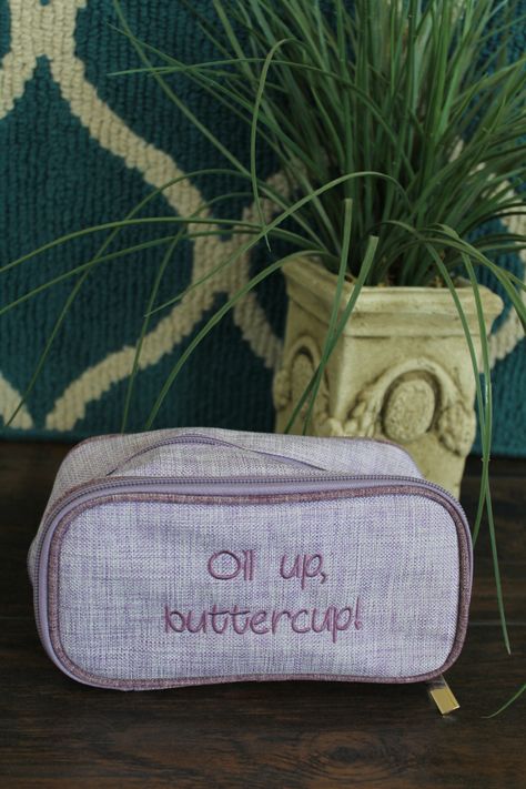 Oil up, buttercup! Essential oil carrying case. Roller bottles. DoTERRA Essential Oil Carrying Case, Travel Fashion Winter, Essential Oil Case, Carry On Packing, Organization Essentials, Travel Bag Organization, Essential Oil Bottles, Roller Bottle, Motivational Messages