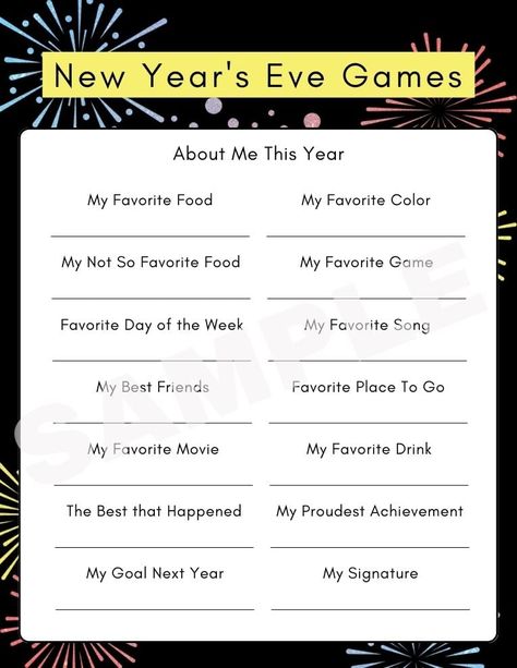 New Years Eve Games for Kids - Free Printables | Parties Made Personal Free Printable New Years Eve Games, Diy New Year’s Eve Games, New Year’s Eve Kids Party Games, New Years Printables For Kids, Noon Years Eve Party For Kids, Kids New Years Eve Activities, Printable New Years Eve Games, New Years Games For Kids, Happy New Year Game