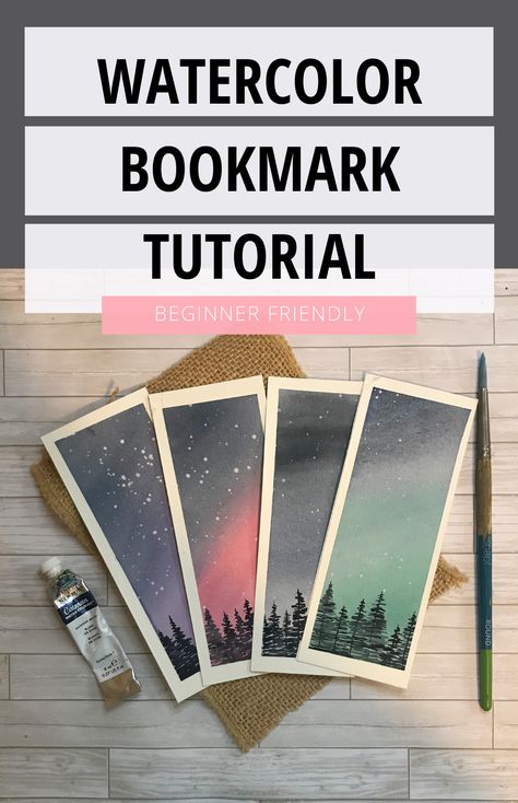 Watercolor Bookmarks Ideas Christmas, Paint Bookmarks Diy, Acrylic Painting Bookmarks Easy, How To Paint Bookmarks, Bookmarks Watercolor Easy, Easy Painted Bookmarks, Watercolor Bookmark Tutorial, Water Colour Bookmarks Easy, Watercolor Book Marks Diy