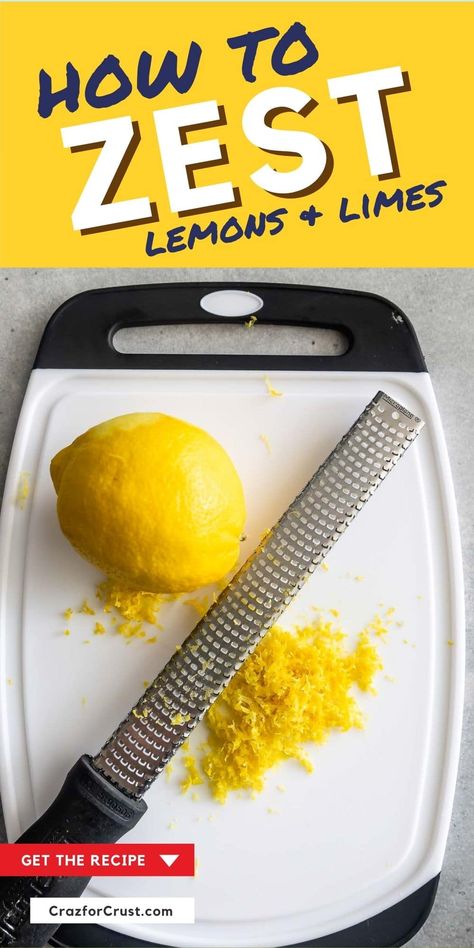 Learn how to zest a lemon for any recipe - with or without a microplane! This method can be used for lime or orange zest too! Use zest in any recipe to add tons of flavor. Oatmeal Cookies Recipes Easy, Lemon Water Health Benefits, Lemon Cake Mix Cookies, Benefits Of Lemon Water, Lemon Juice Benefits, Benefits Of Lemon, Hot Lemon Water, Lemon Health Benefits, Lemon Water Benefits