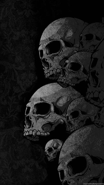 Skull Banner, Bones, Black And White, White, Black