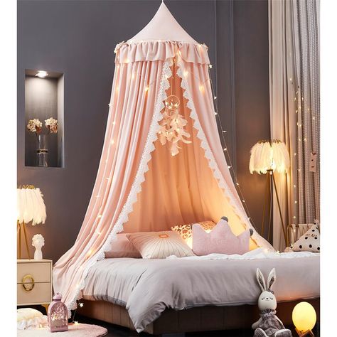 BTERAZ Bed Canopy | Wayfair Toddler Reading Nook, Toddler Reading Nooks, Hanging Bed Canopy, Girls Pink Bedding, Bed Canopies, Hanging Canopy, Princess Canopy Bed, Princess Canopy, Kids Canopy