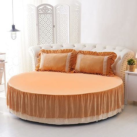 JIEJIEDE Round Bed Sheets,Crystal Velvet Warm bedspreads Soft Bed Cover King-U diameter220cm(87inch) Dorm Gifts, Round Bed, Soft Bed, Round Beds, College Dorm Rooms, Room Inspiration Bedroom, Bedspreads, Bed Cover, Bed Covers