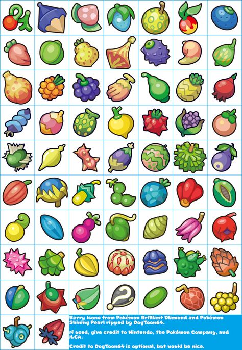 Pokemon Items Art, Pokemon Berries, Pokemon Fruit, Pokemon Scrapbook, Pokemon Lapras, Expression Challenge, Pokemon Eggs, Pokemon Bag, Pokemon Badges