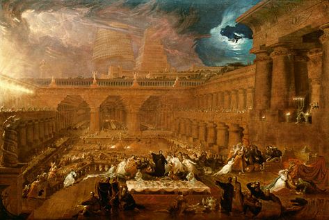 Image: John Martin - Belshazzar's Feast Belshazzar's Feast, Romanticism Artists, John Martin, Tate Britain, Oil Painting Reproductions, Ethereal Art, Classical Art, Painting Reproductions, Classic Art