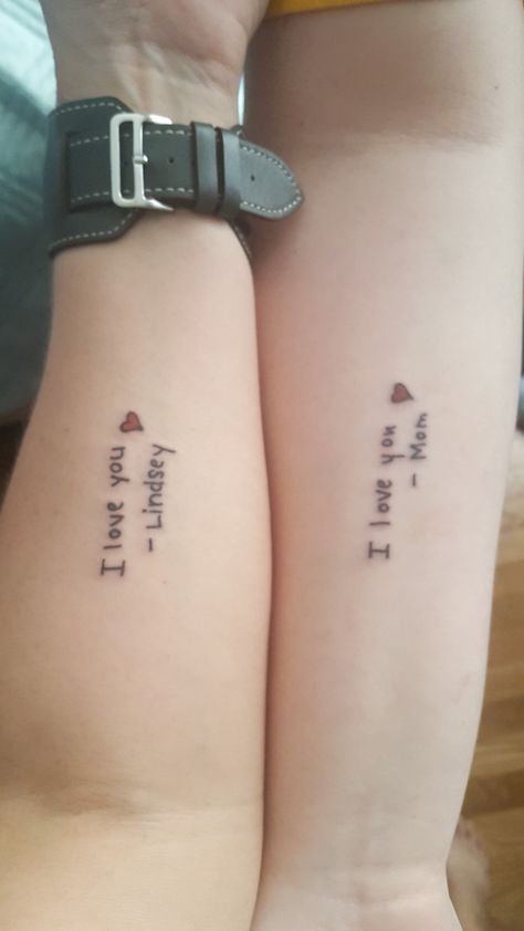 Matching Tattoos For You And Your Mom, Small Tattoos To Match With Mom, Matching Tats Mom And Daughter, Mother Daughter Tattoos For 4 Daughters, Mother N Daughter Tattoos Ideas, Tatoos For Mother And Dauther, Mother Daughter Tattoos Funny, Mini Matching Tattoos Mother Daughters, Tattoos For Neices