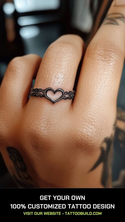 Wedding Ring Tattoo Ideas: 30+ Design for Eternal Love - Tattoo Build Women Tattoo Wedding Ring, Wedding Ring Tattoo Ideas For Women, Marriage Tattoos Ring Finger, Wedding Ring Tattoo Ideas, Couple Ring Finger Tattoos, Ring Tattoo Ideas, Wedding Ring Finger Tattoos, Colored Wedding Rings, Tattoo Rings