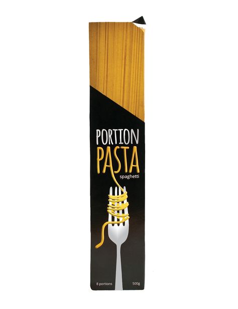 Portion Pasta Packaging on Behance Pasta Packaging Photography, Pasta Packaging, Cafe Accessories, Pasta Brands, Pasta Box, Pasta Shop, Rice Packaging, Powerpoint Design Templates, Flyer And Poster Design