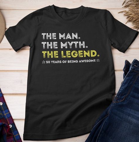 Gifts 50th Birthday Men, Fifty Birthday Ideas Turning 50 For Men, 50th Birthday Ideas For Men Turning 50, Funny 50th Birthday Ideas, Birthday Tshirt Ideas For Men, Man 50th Birthday, 50th Birthday Shirts Men, 50th Birthday Ideas For Men, Mens 50th Birthday Gifts