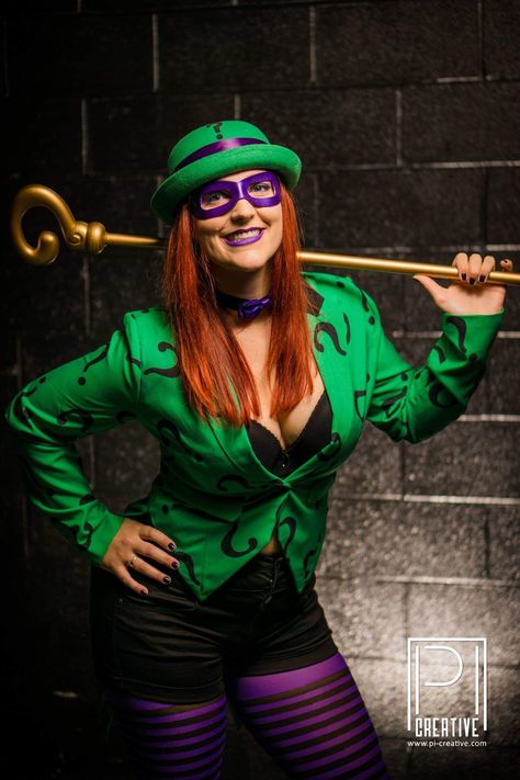 Amanda Elizabeth female version of the Riddler. Riddler Costume, Halloween Parejas, The Riddler, Diy Costumes, Halloween Costumes Women, Girl Costumes, Costumes For Women, Gotham, Halloween Outfits