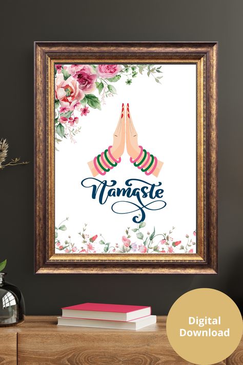 Click to shop for Welcome or Namaste wall art image or many more wall decore art and Images. This is a digital download print. Namaste Images, Board Decoration Ideas, Namaste Sign, Namaste Art, Dot Worksheets, Board Decoration, Welcome Poster, Download Printables, Namaste