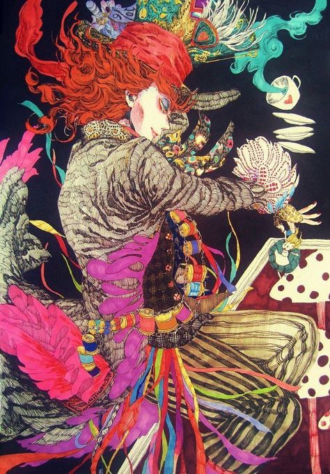 Mad Hatter Wallpaper Aesthetic, Mad Hatter Pictures, Mad Hatter Aesthetic, Mad Hatter Art, Alice And Mad Hatter, Alice In Wonderland Fanart, Yuumei Art, Alice In Wonderland Art, Alice In Wonderland Artwork