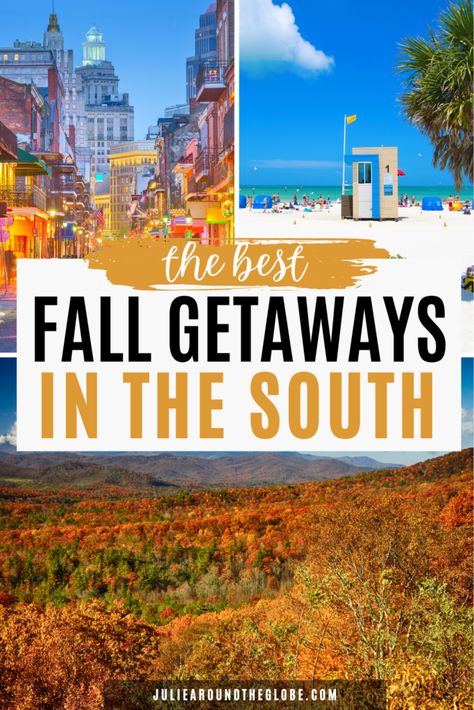 Fall In The South, Fall Destinations America, East Coast Fall Foliage Trip, Fall Getaways U.s. States, Northeast Fall Foliage Trip, Fall Weekend Trip, Thanksgiving Getaways, Fall Weekend Getaway, Girls Trip Destinations