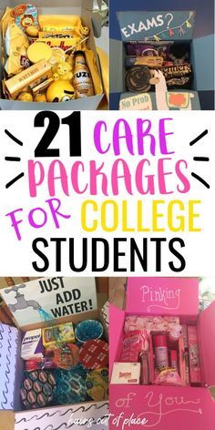 College Gift Boxes, Care Packages For College Students, College Gift Baskets, Valentines Gift For Boyfriend Baskets, Diy Care Package, Care Package Ideas, Birthday Care Packages, College Survival, Package Ideas