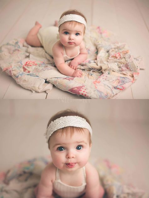 6 Month Old Photo Ideas, Month Old Photo Ideas, Baby Easter Pictures, 6 Month Milestones, Foto Newborn, Sitter Sessions, Month Photos, Milestone Photography, Monthly Baby Pictures