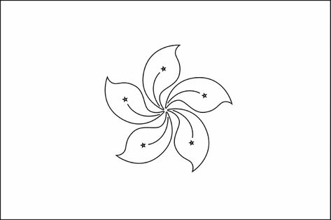 Hong Kong Flag Tattoo, Hong Kong Tattoo Flower, Hong Kong Orchid Tattoo, Hong Kong Tattoo Ideas, Hongkong Tattoo, Hk Tattoo, Hong Kong Orchid, Kong Tattoo, Hong Kong Tattoo