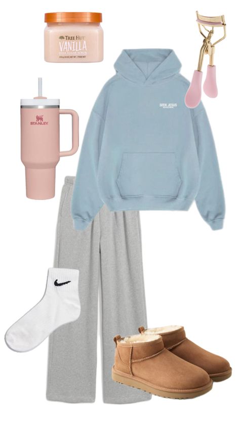 Hoodie And Sweatpants Outfit Aesthetic, Cute Sweatpants Outfit Winter, Comfy House Outfit, School Outfits Sweatpants, Airport Packing, Comfy Cozy Outfits, Sweatpants Outfits For School, Lu Lu Lemon, Cozy Sweatpants Outfits