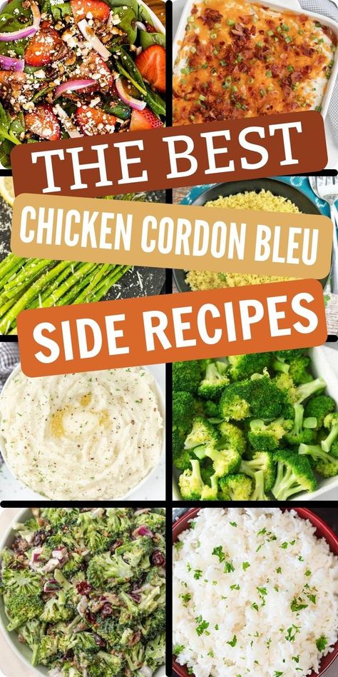 Choose from 19 easy and tasty chicken cordon bleu sides for a fabulous dinner. Learn what to serve with chicken cordon bleu for a complete meal. Check out my go to side dishes for Chicken Cordon Bleu. #eatingonadime #sidedishes #sidedishrecipes #chickencordonbleu Best Chicken Cordon Bleu Recipe, Easy Chicken Cordon Bleu, Easy Asparagus Recipes, Delicious Side Dishes, Chicken Cordon Bleu Recipe, Cordon Blue, Chicken Cordon Bleu Casserole, Side Dishes For Chicken, Easy Baked Chicken