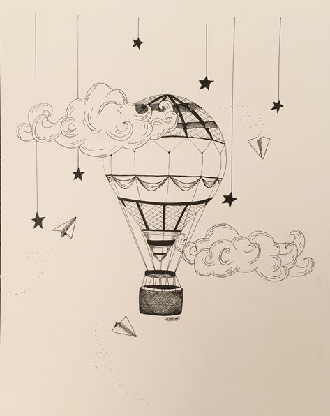 Hot Air Balloons Drawing, Hot Balloon Drawing, Hot Air Balloon Drawing Simple, Hot Air Balloon Drawing Sketch, Hotairballoon Drawing, Hot Air Balloon Doodle, Hot Air Balloon Sketch, Balloons Sketch, Balloon Doodle