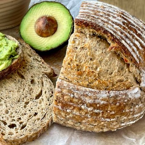 HIGH FIBER SEEDED SOURDOUGH BREAD - sammywongskitchen High Fiber Bread Recipe, Multigrain Sourdough Bread, San Francisco Wharf, Seeded Bread, Fermented Bread, Fiber Bread, Rice Bread, Healthy Fiber, Seed Bread